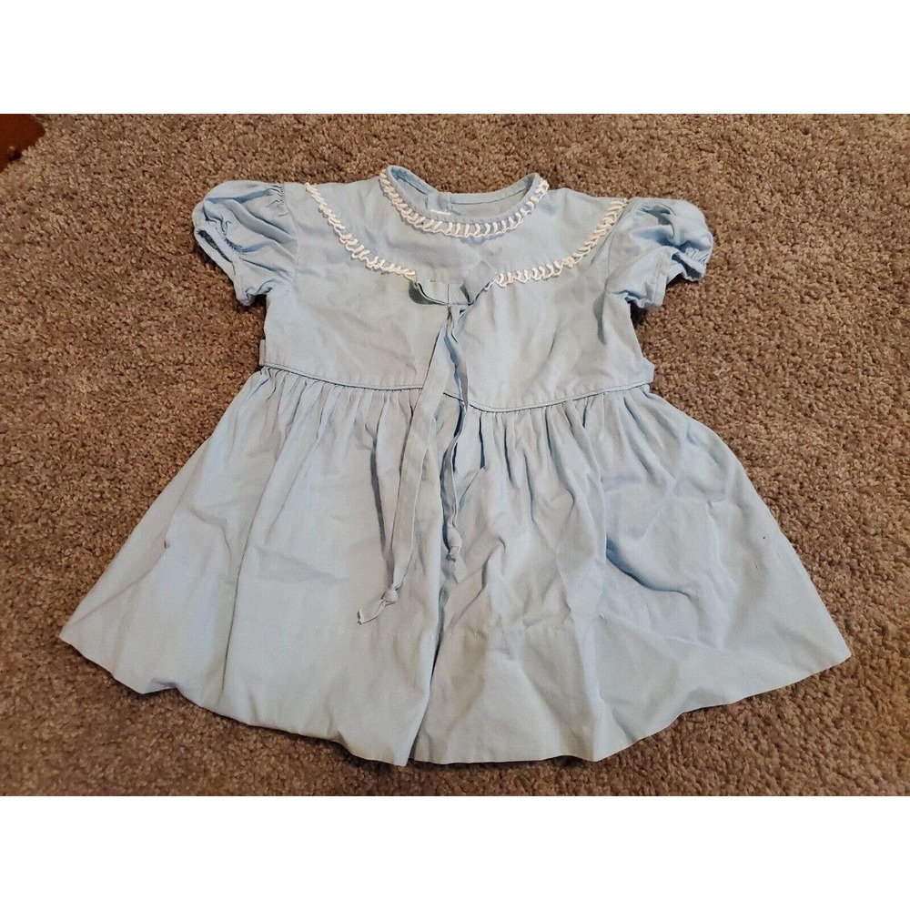 Vintage Nannette Originals Toddler Frock Dress Cottagecore Puff Sleeve 4T